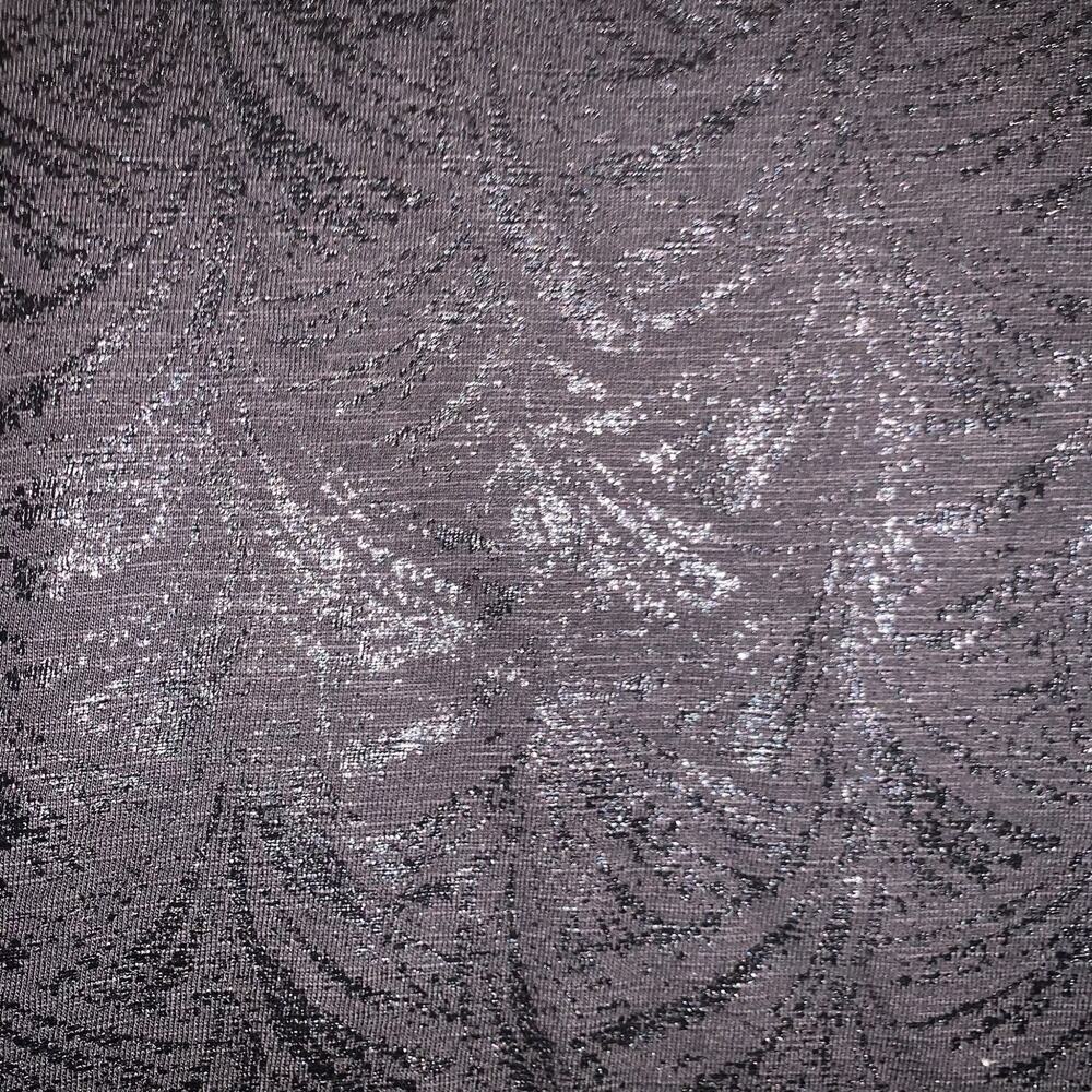 White House Black Market, Women's, Black, Tonal Print, Short Sleeve, Top, Size S - Picture 2 of 4